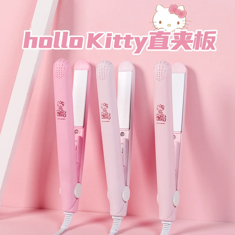 

1Pcs Kawaii Hello Kitty Sanrio Mini Straight Splint Cartoon My Melody Cinnamoroll Small Power Bangs Clip Hair Straightener Gift