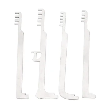 4pcs 빗 추천 빗 잠금 추천 금속 치아 도구 선택 빗 소방 수리를위한 스테인레스 스틸 빗 도구