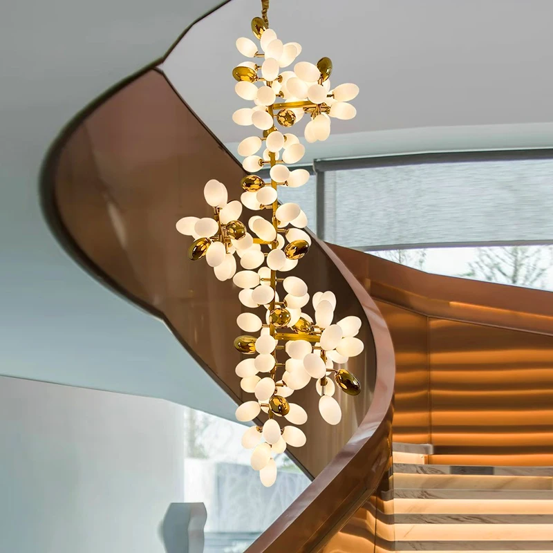 Modern home decor led lights pendant light lamps forstaircase Chandeliers for living room hanging light indoor lighting