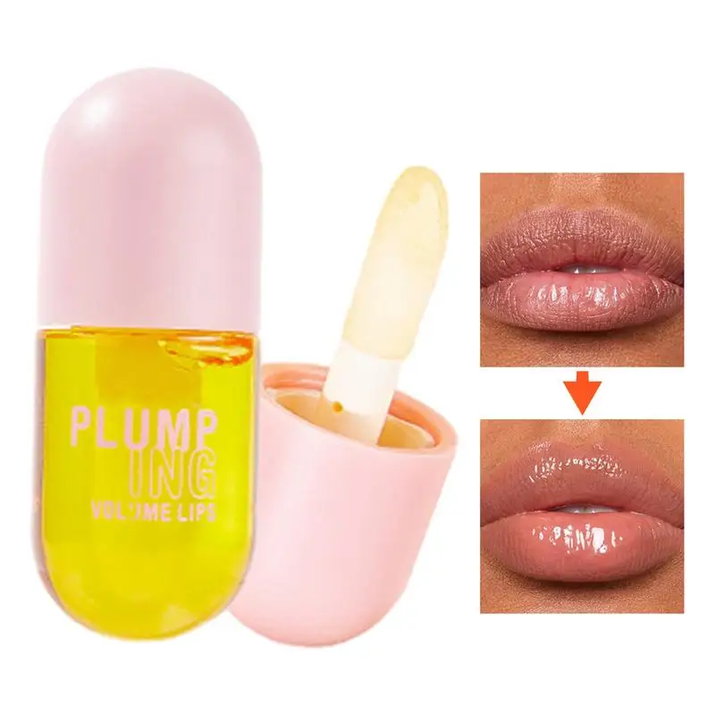 Lip gloss Lip praller Glanz feuchtigkeit spendend natürliches Lip Plump ing Gloss Lip Enhancer praller Öl extrem voluminöses Lip gloss Serum