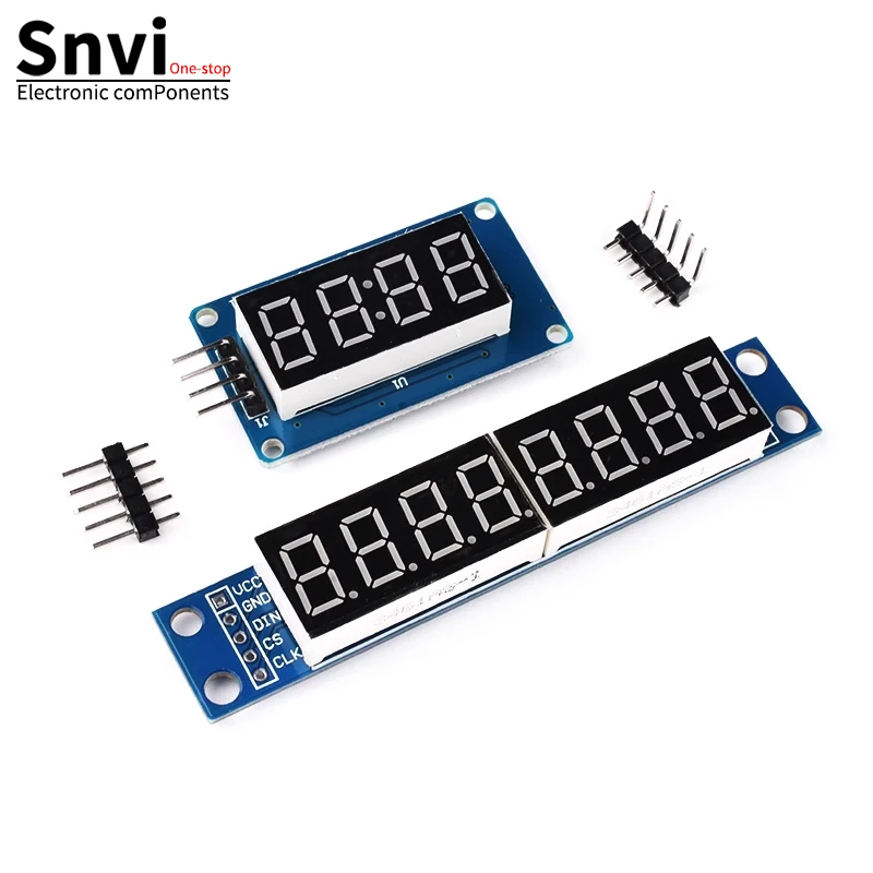 Snvi TM1637 4 Bits MAX7219 8 bit Digital LED Display Module 7 Segment 0.36Inch Clock RED Anode Tube Four Serial Driver