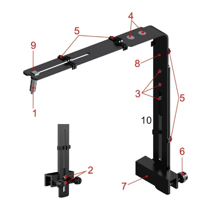 Durable Aluminum Aquariums Light Fixtures Bracket for Home and Office Use Adjustable Fish Tanks Hanging Light Support Rack 87HA