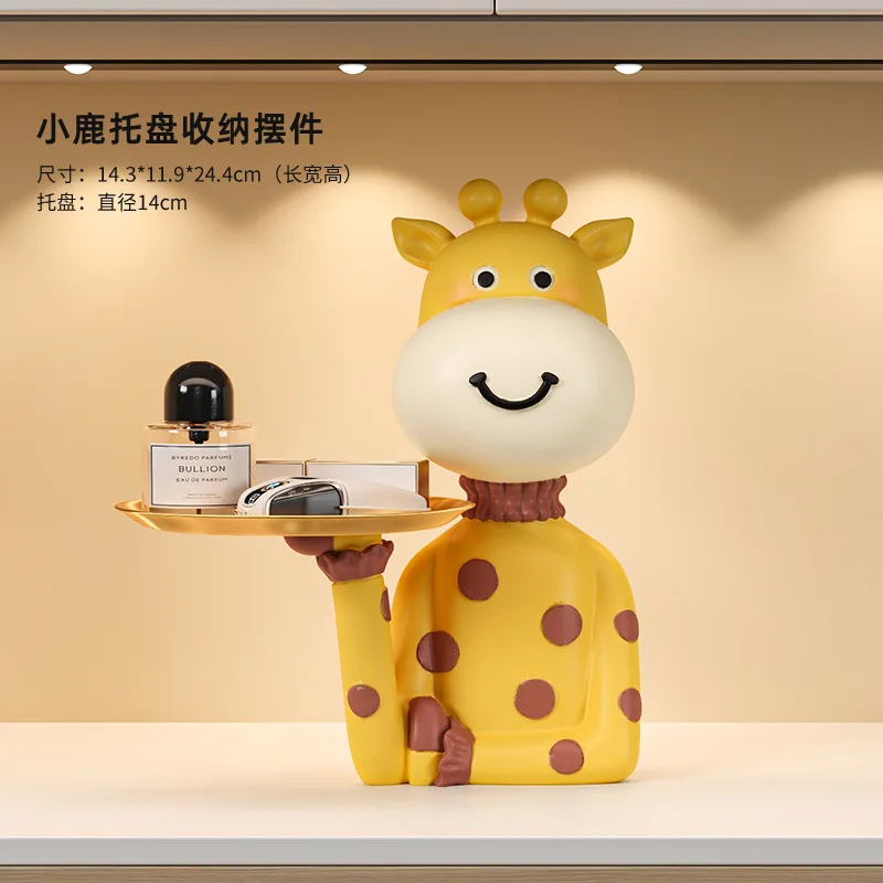 

Cartoon Deer Phone Stand Office Desktop Small Ornament Workstation Good Items Birthday Gift Storage