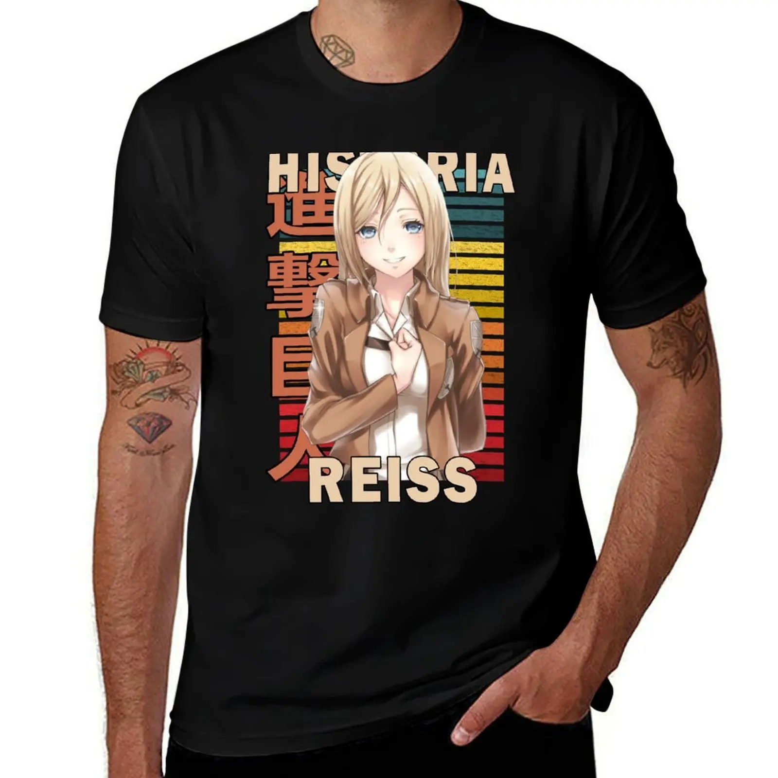 

Historia Reiss Retro Anime Design T-Shirt T-shirts oversize blacks custom t shirt t shirts for men