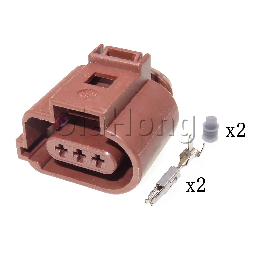 1 Set 3 Ways Automobile Wire Cable Plug 3B0973703A Auto Plastic Housing Connector AC Assembly For VW Audi Car Waterproof Socket