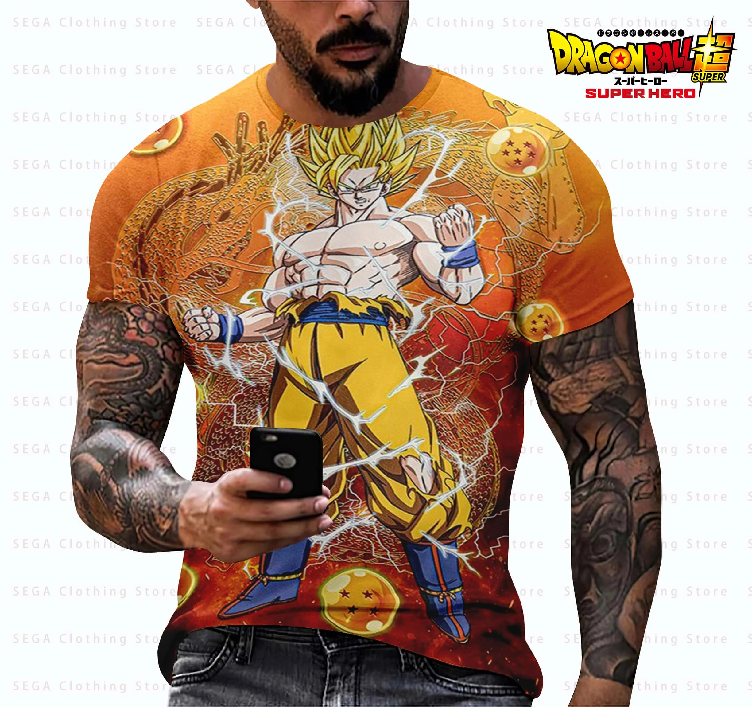 

Men's T-shirts Dragon Ball Z T-shirt Boys Clothes Children's Clothing Summer Short Sleeve Kids Cartoon Tee Tops Baby Boy T Shirt