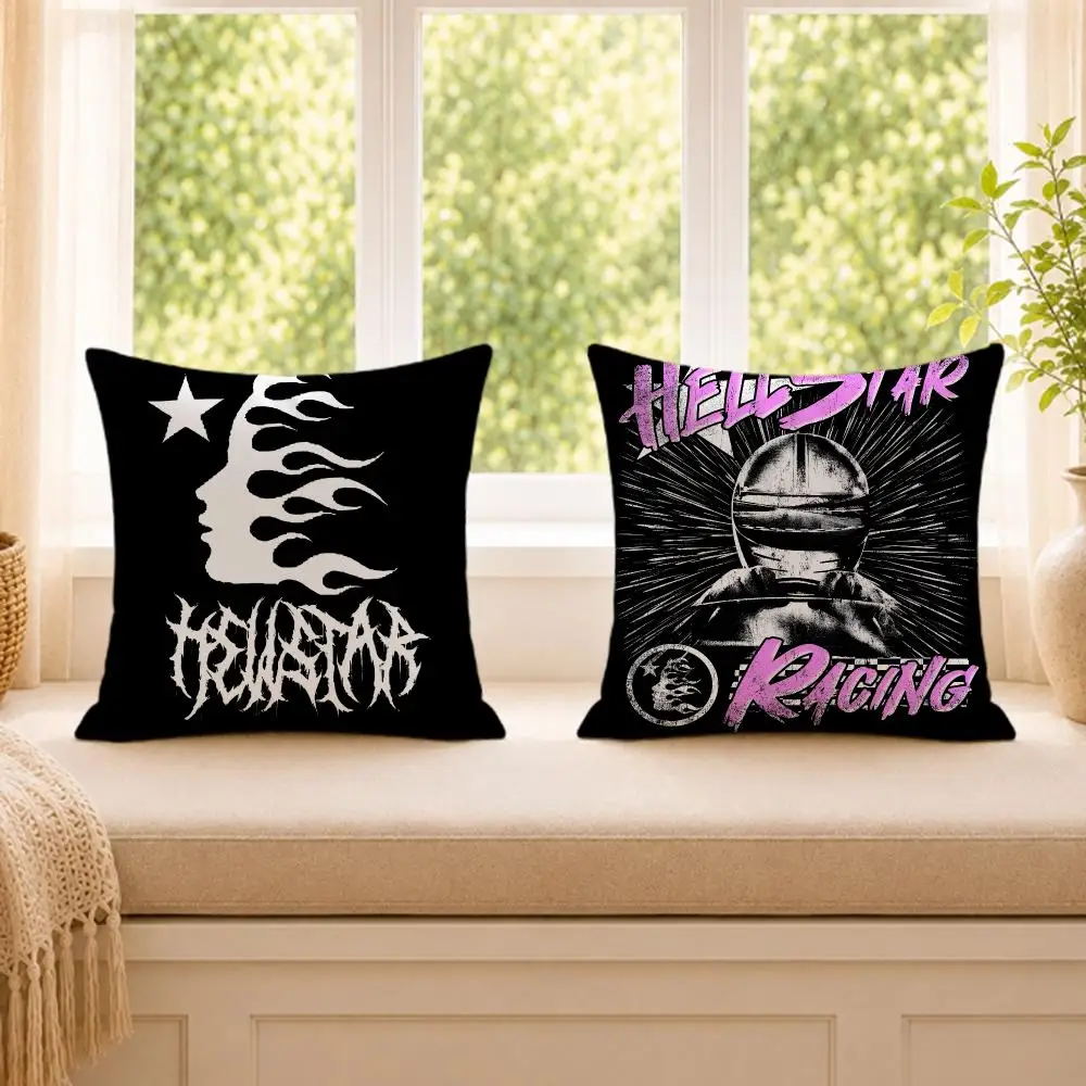 Gothic Fashion Brand H-Hellstars Cushion Cover Wrinkle-Resistant Short Plush Cushion Covers Breathable Machine-Washable view 3