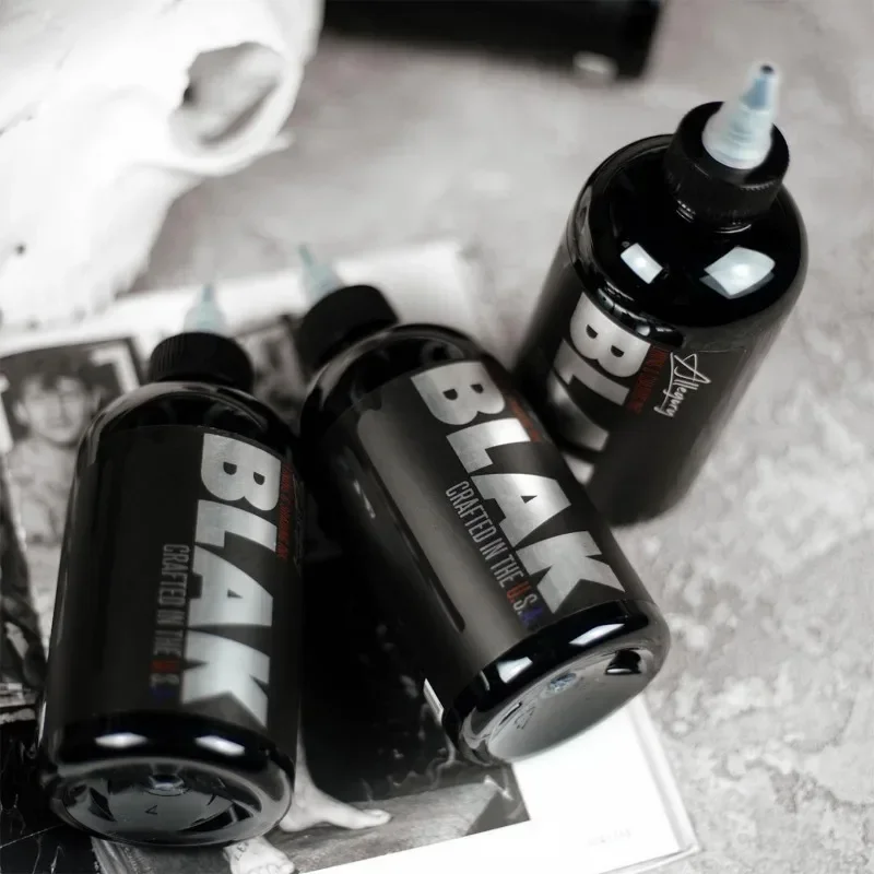 30/60/120ml Tattoo Ink Black and White Tricolor Water-based Ink Non-irritating Easy Coloring Classic Black Super Black Durable - Image 3