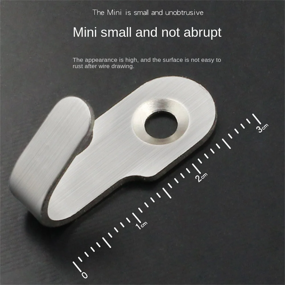 Thickened Stainless Steel Clothes Hooks Mini Alloy Hangers Screws Wall Mounted Hanging Rustic Keys Coat Bag Hat Handbag Kitchen