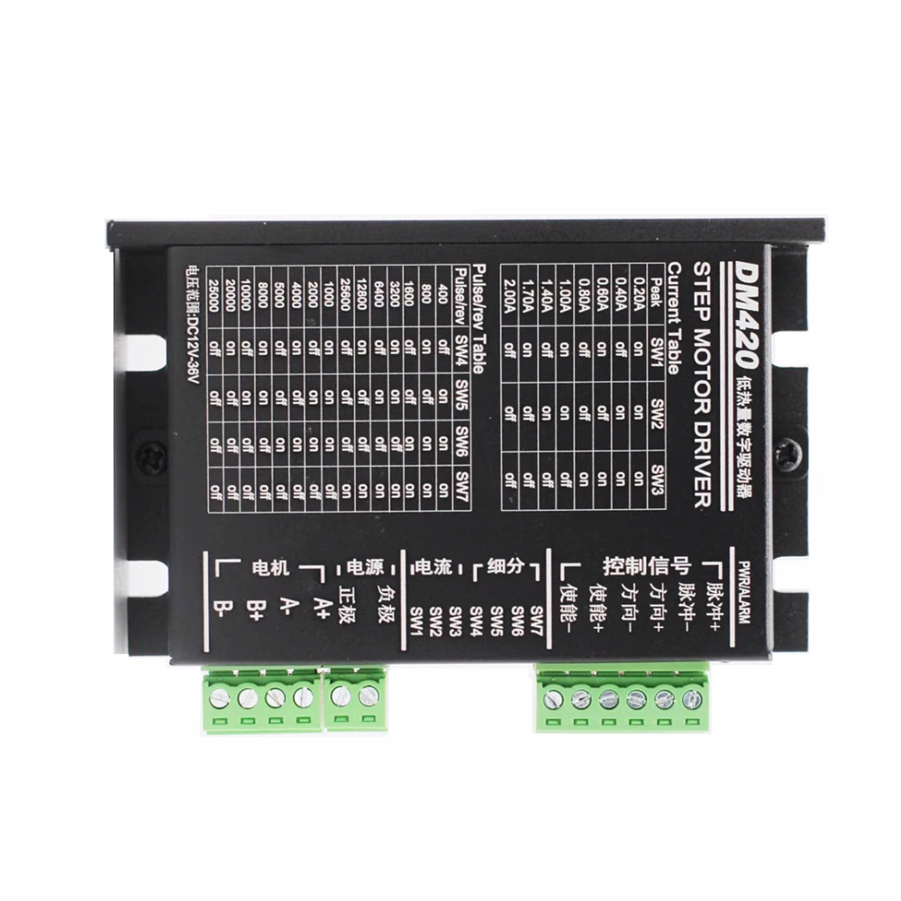 1PC DM420 42/39/35/20 Stepper Motor Driver 128 Subdivision Stepper Motor Drive Board with Overvoltage/Overcurrent Detection