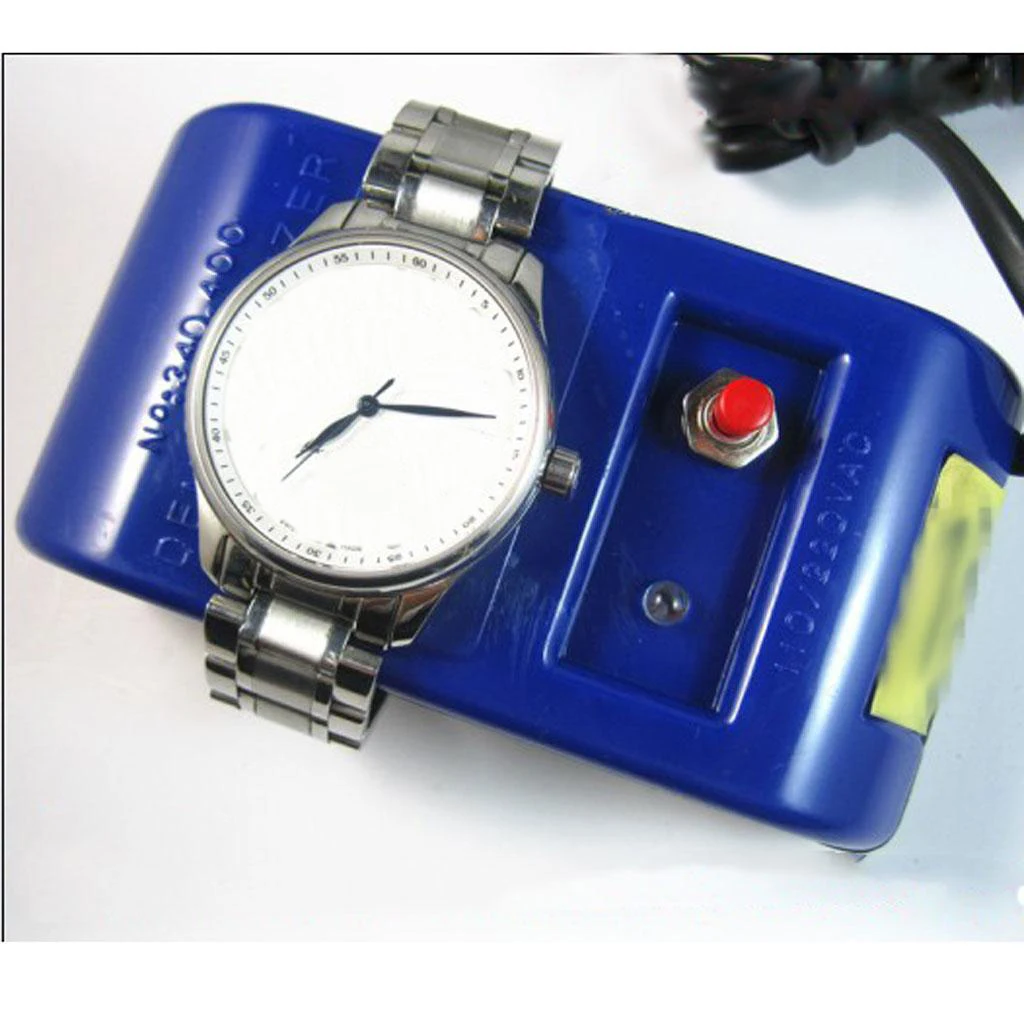 3PCS Watch Repair Tool Kit Demagnetizer Demagnetize Tool EU US Plug Mechanical Watch Hands Press Repair Tool Set