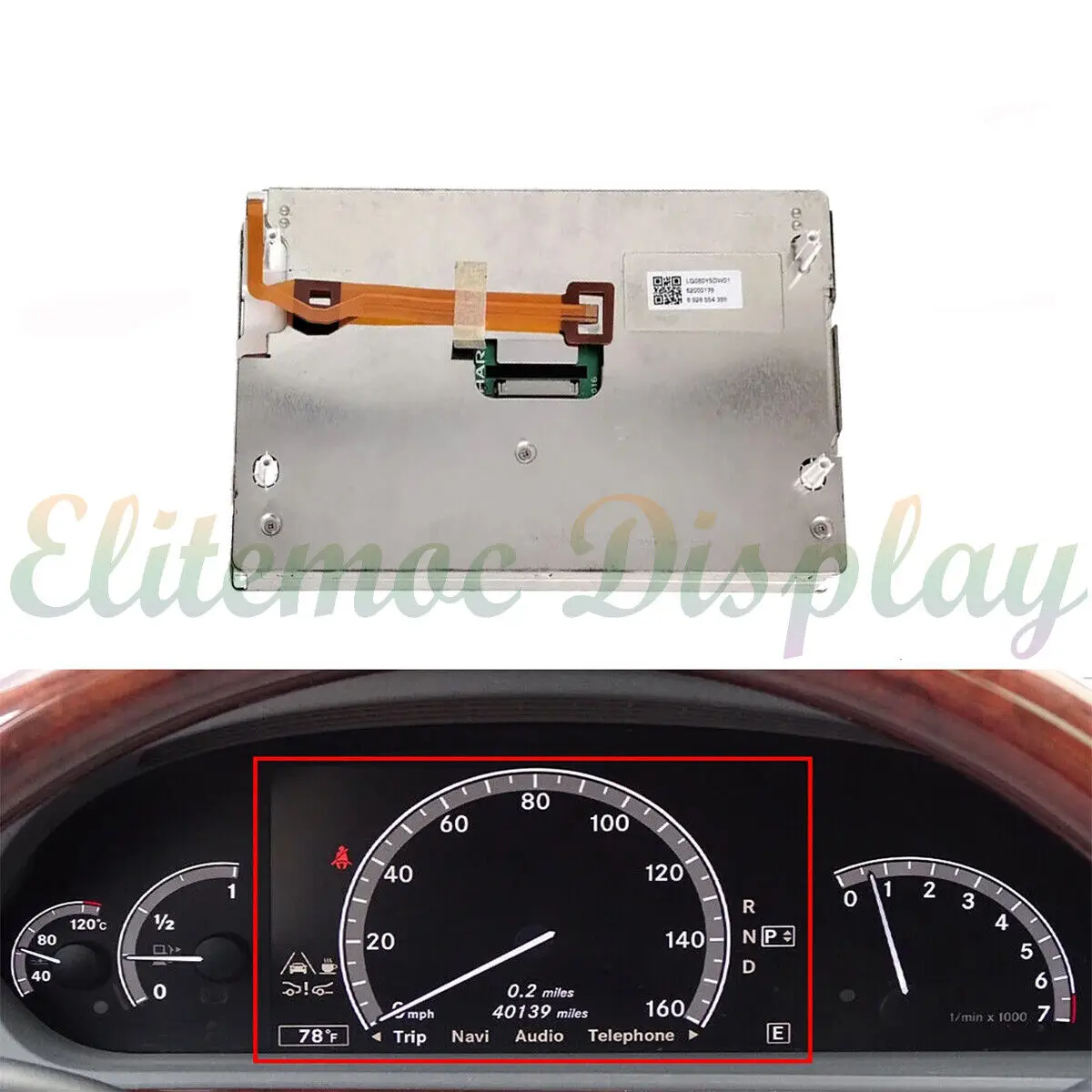 

8" Dashboard Display for Mercedes W221 W216 S500 CL550 S63 CL63 AMG 2010-2014 Instrument Cluster A2219009301