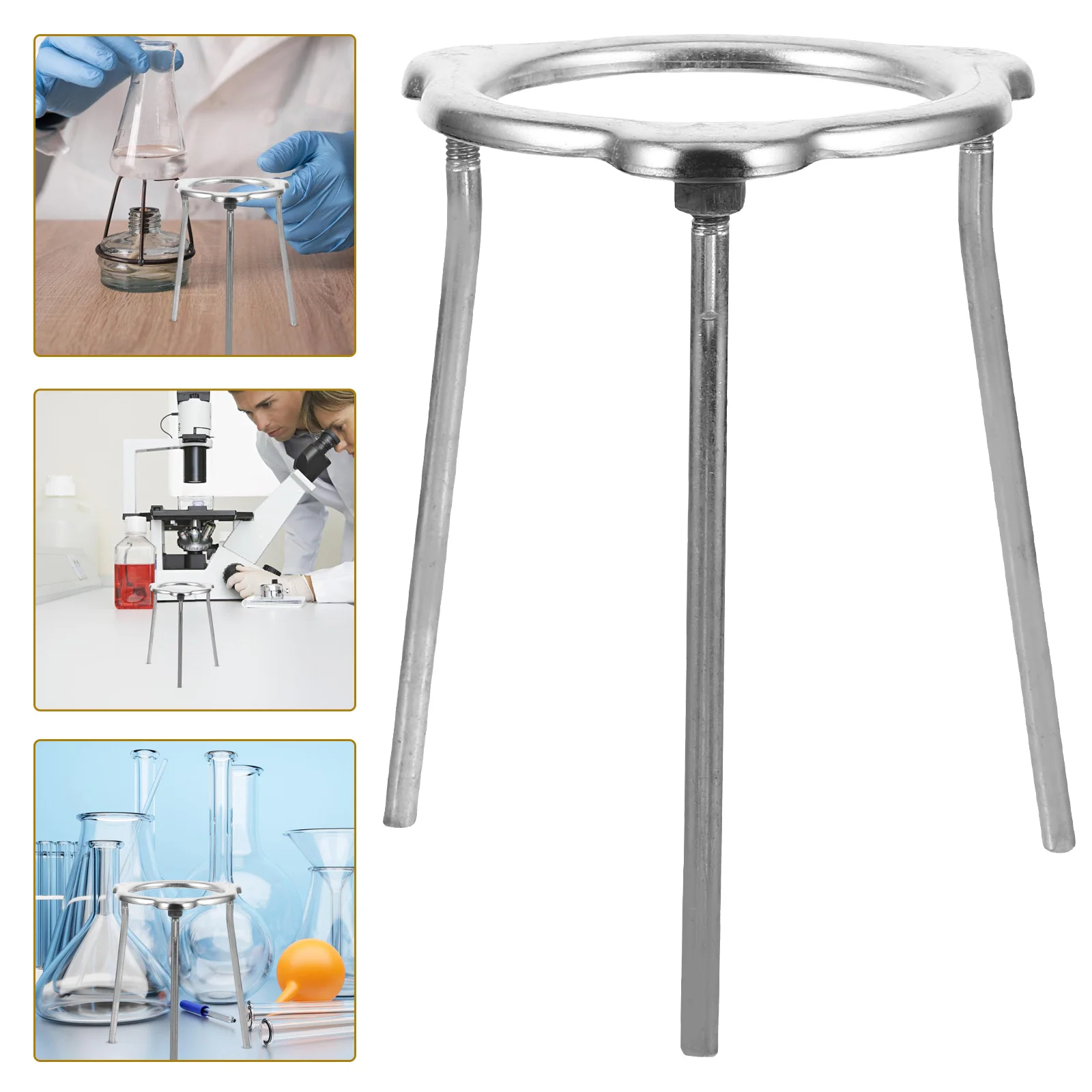 

Tripod Stand Chemistry Experiment Equipment Burner Alcohol Lamp Holder Detachable