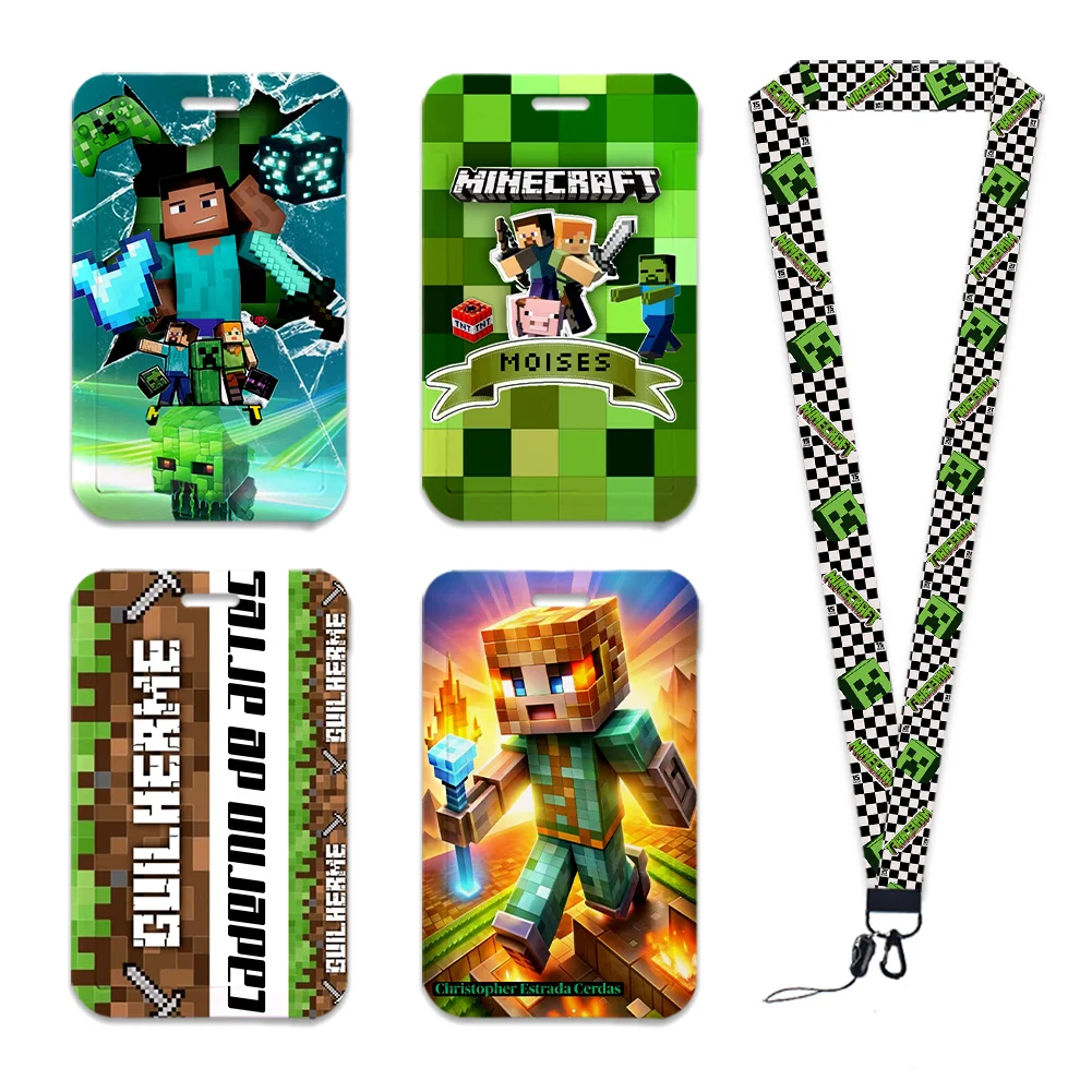 Tali Gantungan Kunci Kartun Game Boys, Penutup Kartu Kredit, Gantungan ID, Tali Leher, Aksesoris Fashion untuk Teman, Hadiah