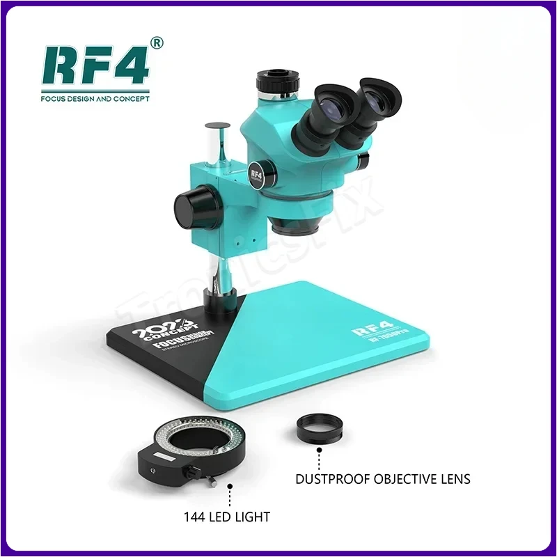 

RF4 RF7050PRO Newly Upgraded 2023 New Microscope Knob 6 Gears Accurately Lock 7-50X Magnification Zoom Triocular tools set