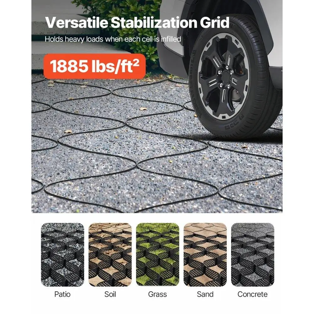 4-Inch Durable Geogrid for Driveway Landscape Soil Stabilization Essential Geotextile Home Improvement Earthwork Product