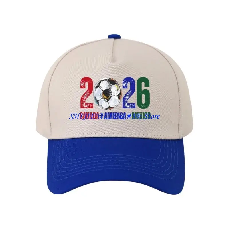 E21F 2026 Soccer Sports Adjustable Polyester Baseball Cap Outdoor Hat For Men Women