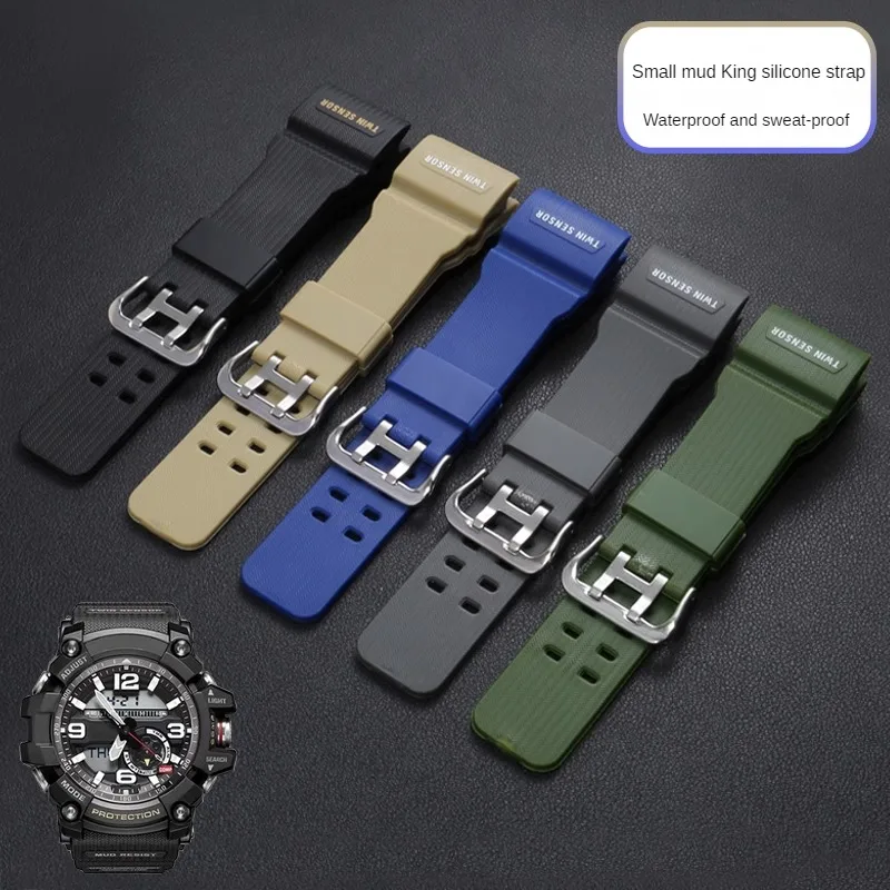 

Silicone Watchband Replacement G-SHOCK Little Mud King GG-1000 GWG-100 GSG-100 Series Special Convex Interface Rubber Watch Band