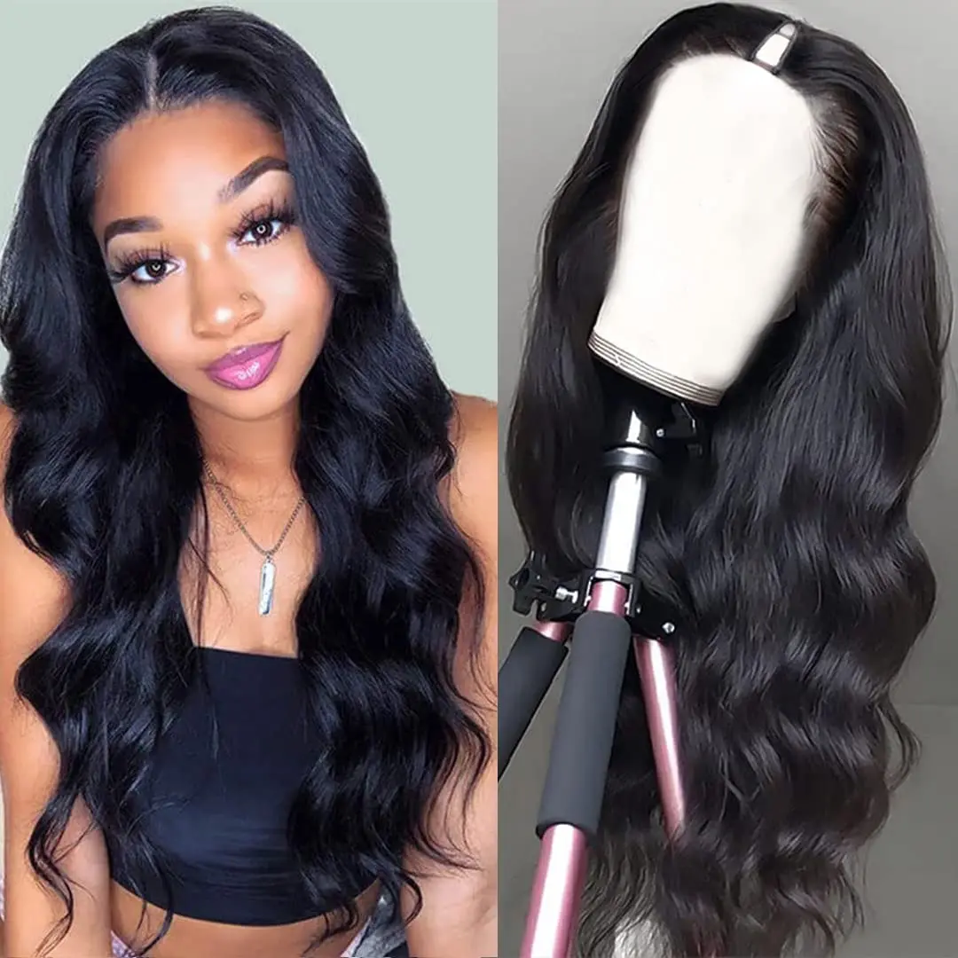 

Body Wave V Part Wigs Human Hair Brazilian Remy Hair Wigs For Women V Part Wigs Full Machine Made Wig 180% Density Cheap Wig