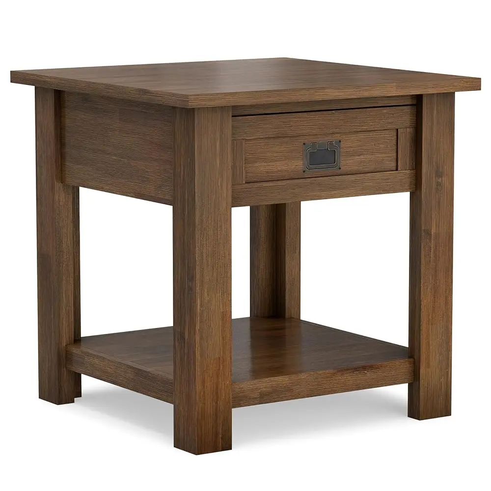 

Free ShippingFree ShippingMonroe End Table - 22 inch Wide Solid Acacia Wood Side Table in Distressed Charcoal Brown, Rustic Acce