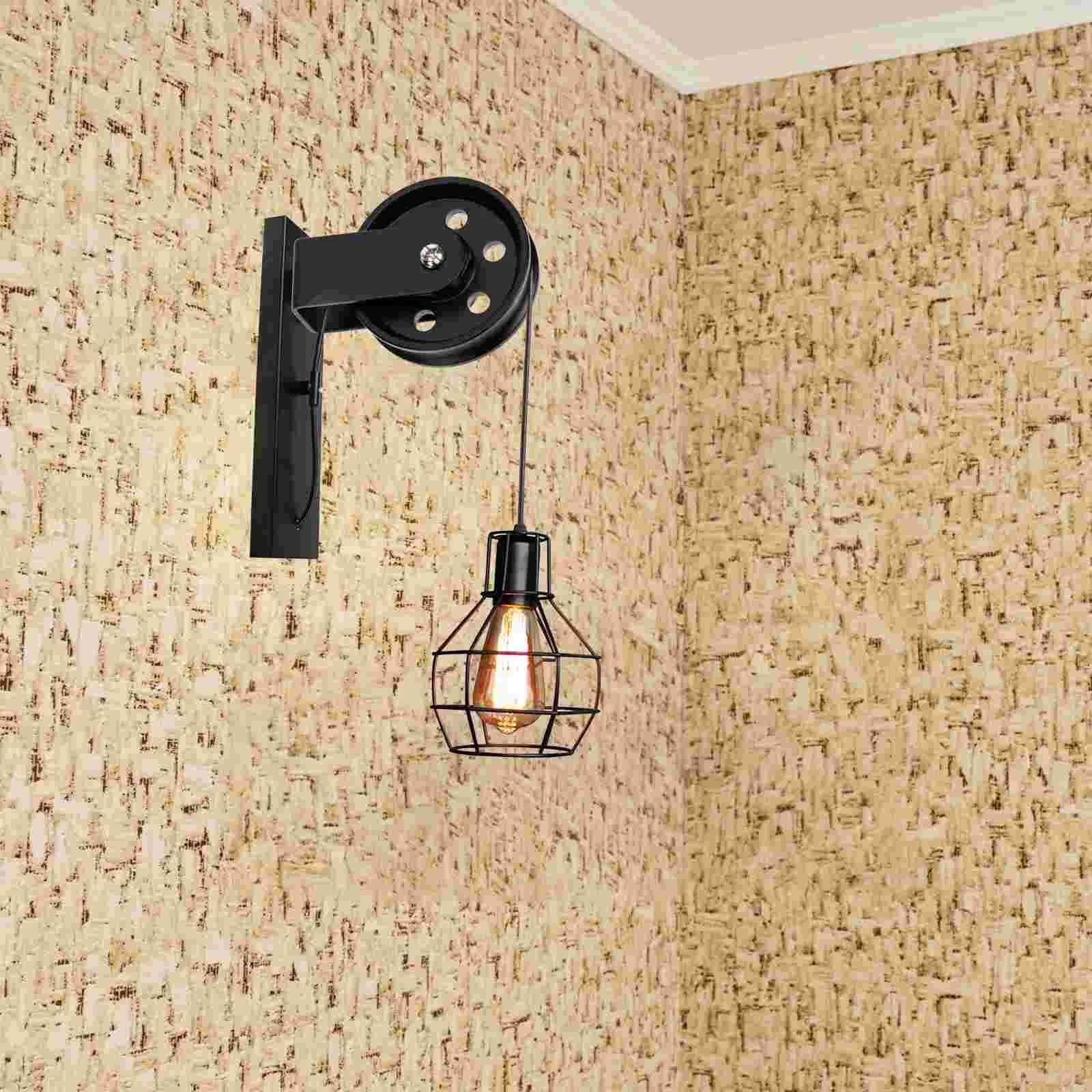 Black Pulley Wheel DIY Decorative Vintage Black Wheel Black Wheel For Wall Light