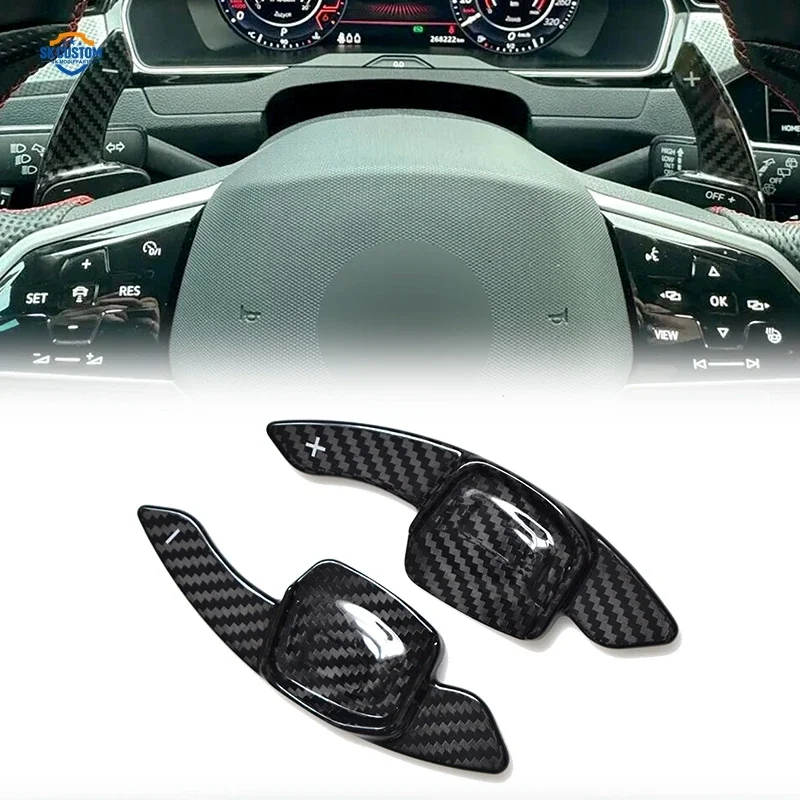 

Car Steering Wheel Paddle Shift for VW GOLF 8 MK8 R Line 2021-2023 Carbon Fiber Extended Accessories！！