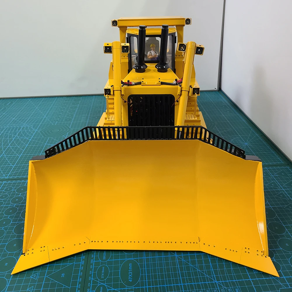 Bulldozer Bucket D9T DXR2 JDM 98 Bulldozer Metal Bucket for 1/14 RC Hydraulic Bulldozer Model Upgrade Bucket Accessories