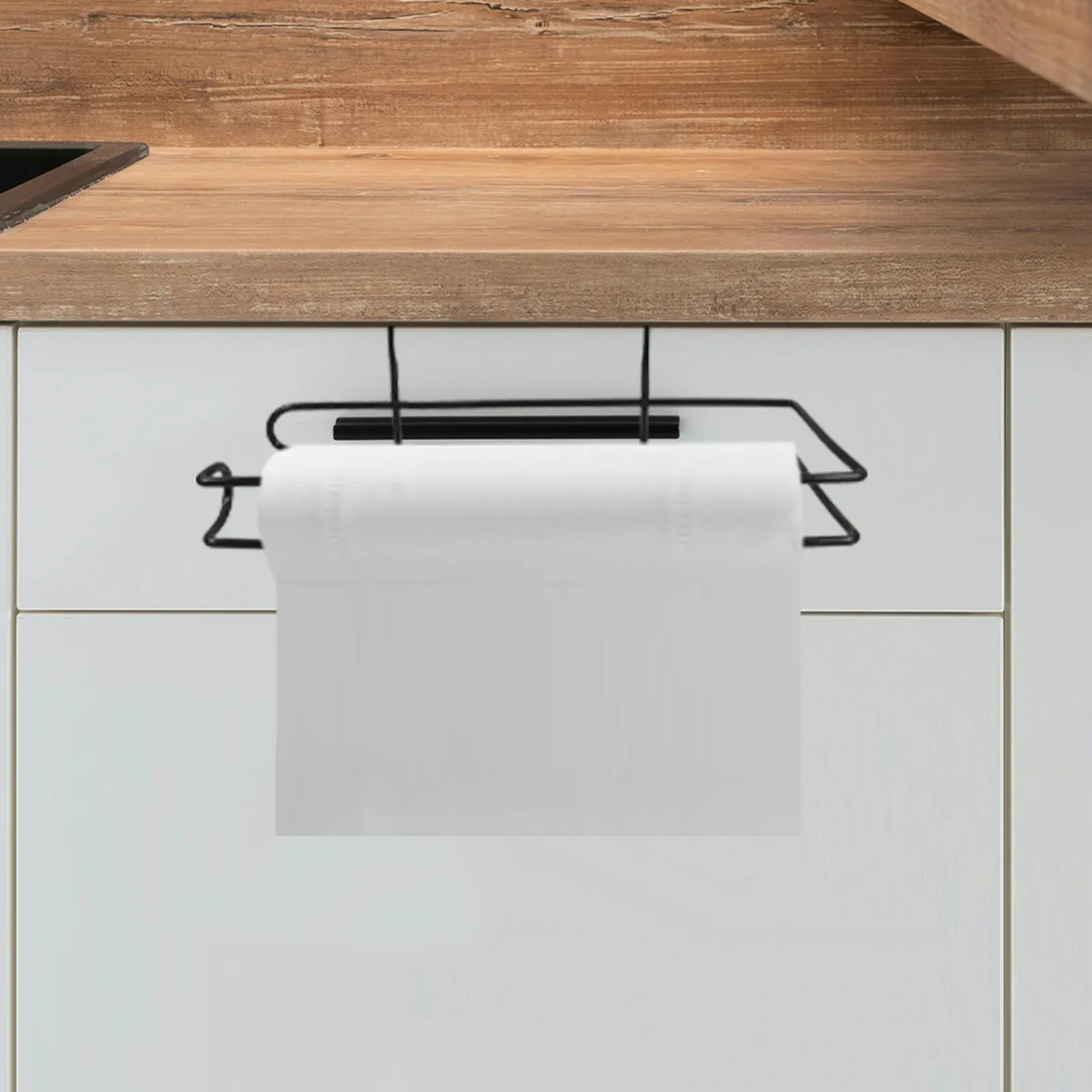 

Держатель для бумажных полотенец на проволочные полки, 5x12x4.5 дюймов, прочная железная конструкция, простая установка, минималистичный дизайн, для кухни и прачечной