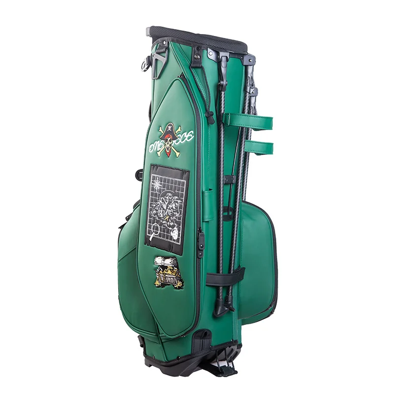 Eco-Friendly Waterproof PU Golf Club Stand Bag with Zipper Closure Solid Color Durable Multi-Functional Golf Gear Storage