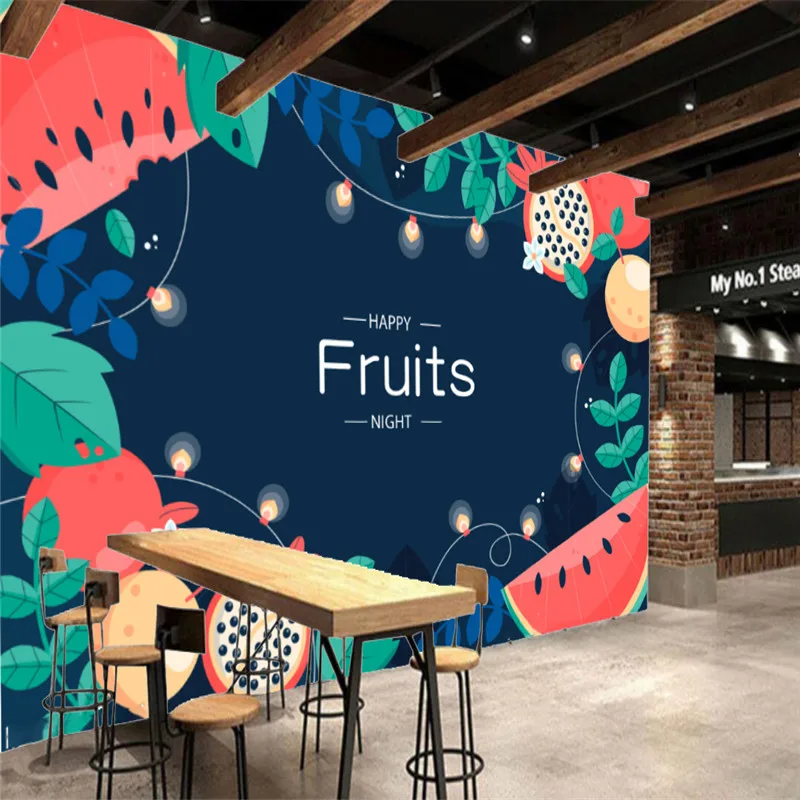 

Modern Fruit Picture Hand Painted Vegetable Industrial Decor Wallpaper Restaurant Background Wall Papers Mural Papel De Parede