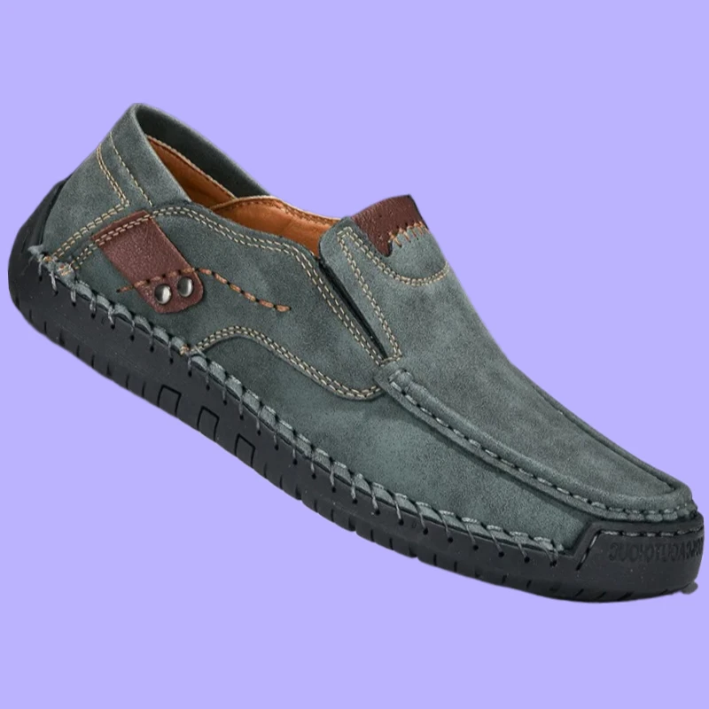 

Men Shoes Casual Comfortable Men Loafers Slip On Leather Shoes Men Flats Hot Sale Outdoor Walking Shoes New Handmade Leather