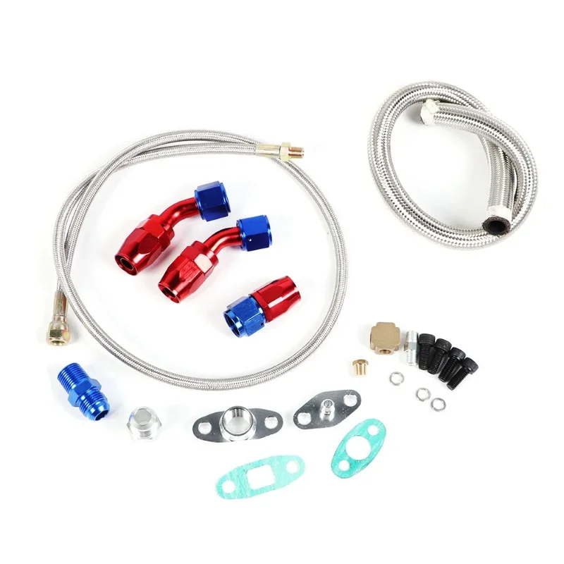 

High-Quality Turbocharger Oil Line Repair Kit - Drain & Return Feed Pipe Replacement Set for Car Maintenance, Durable Auto Acces