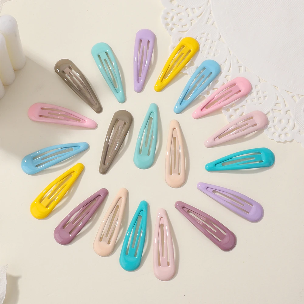 10/20/30/40 New Women Girls Cute Colorful Waterdrop Shape Hairpins Sweet Hair Clips Barrettes Slid Clip Fashion Hair Accessories