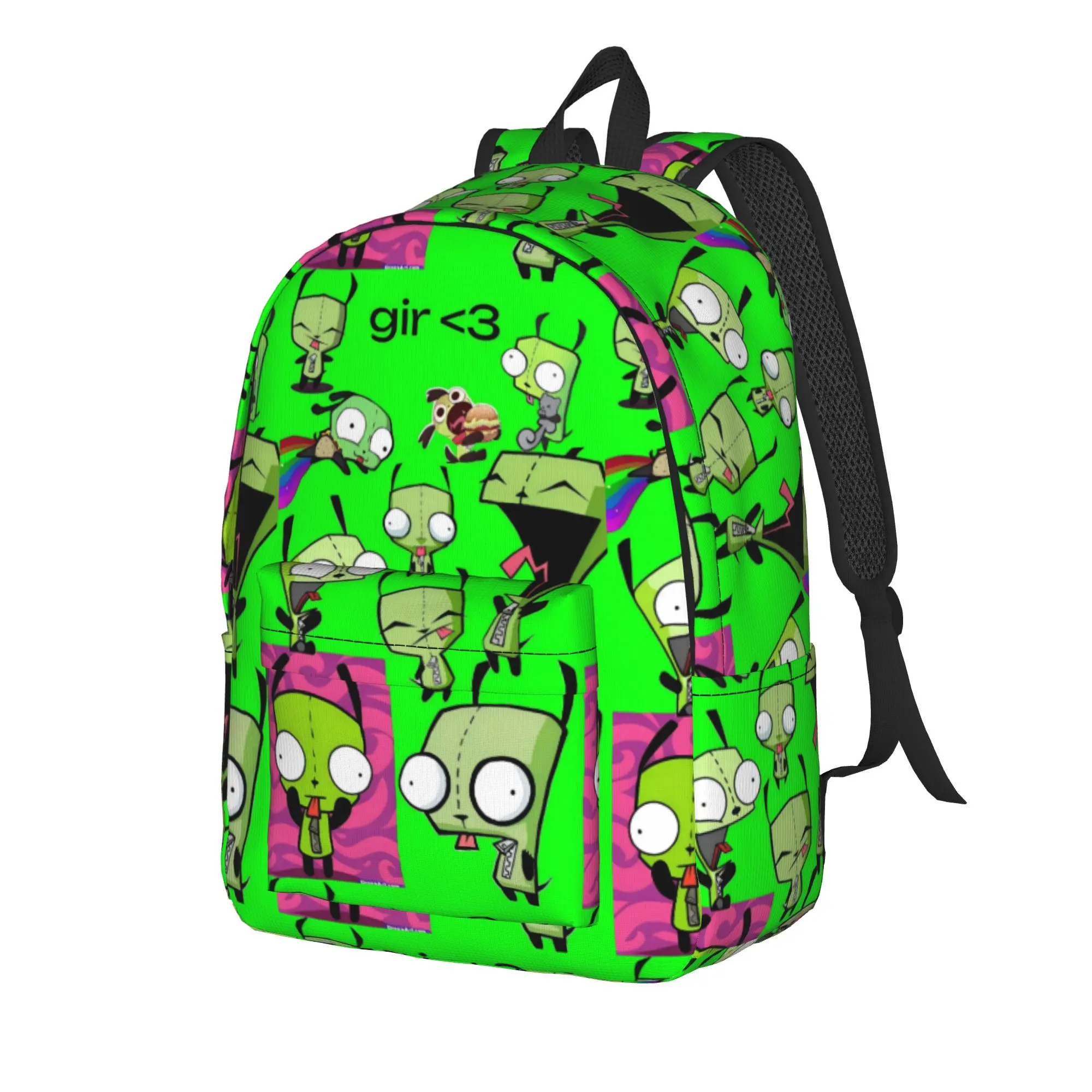 Invaders Zims Green Cute Backpack  Casual Backpacks Female Trekking Soft High School Bags High Quality Rucksack