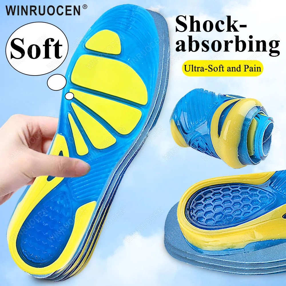 

Silicone Non-Slip Gel Insole Orthopedic Insoles for Man Women Anti-Shock Shoe Inserts Arch Support Flat Foot Cushion Insoles