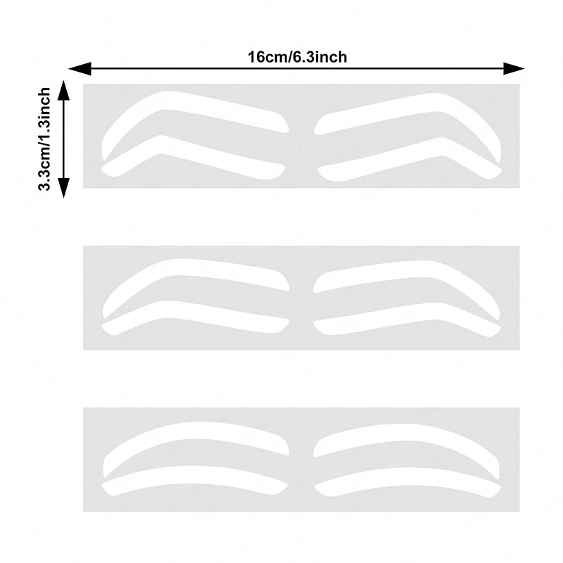 Autocollant auxiliaire pour sourcils en saillie avec option de sourcils, sourcils de poulet, conception de Stbbles, teinte d'aérographe, 10/12 paires