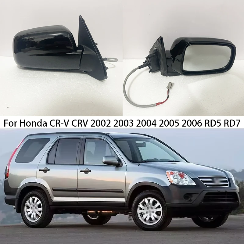 For Honda CR-V CRV 2002 2003 2004 2005 2006 RD5 RD7 Outer Exterior Side Rearview Rear View Mirror Assy  Heated 3 Wire 5 Wire