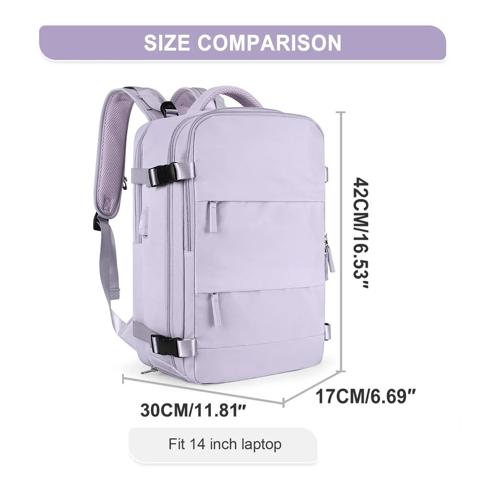 Travel Backpack For Women, Carry On Backpack, Laptop Backpack Flight Approved Airplane Bag Ryanair Business Luggage Bag