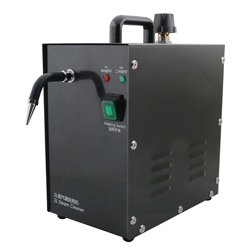 منظف بخار للمجوهرات باللون الأسود بقدرة 1300 وات، ماكينة تنظيف بالبخار عالي الضغط سعة 2 لتر لمنظف معالجة الأعمال الذهبية المعدنية