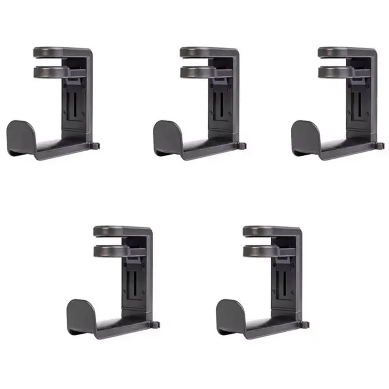 B27B 5Pcs PC Gaming Headphone Stand With Adjustable 360° Rotating Clamp For Desk Mounting