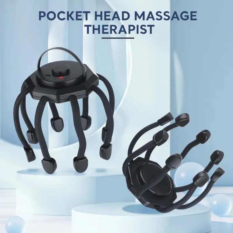 Octopus Scalp Massage Electric Head Massager Claw Physiotherapy Decompression Head Scratcher Stress Relief Improve Sleep Relax