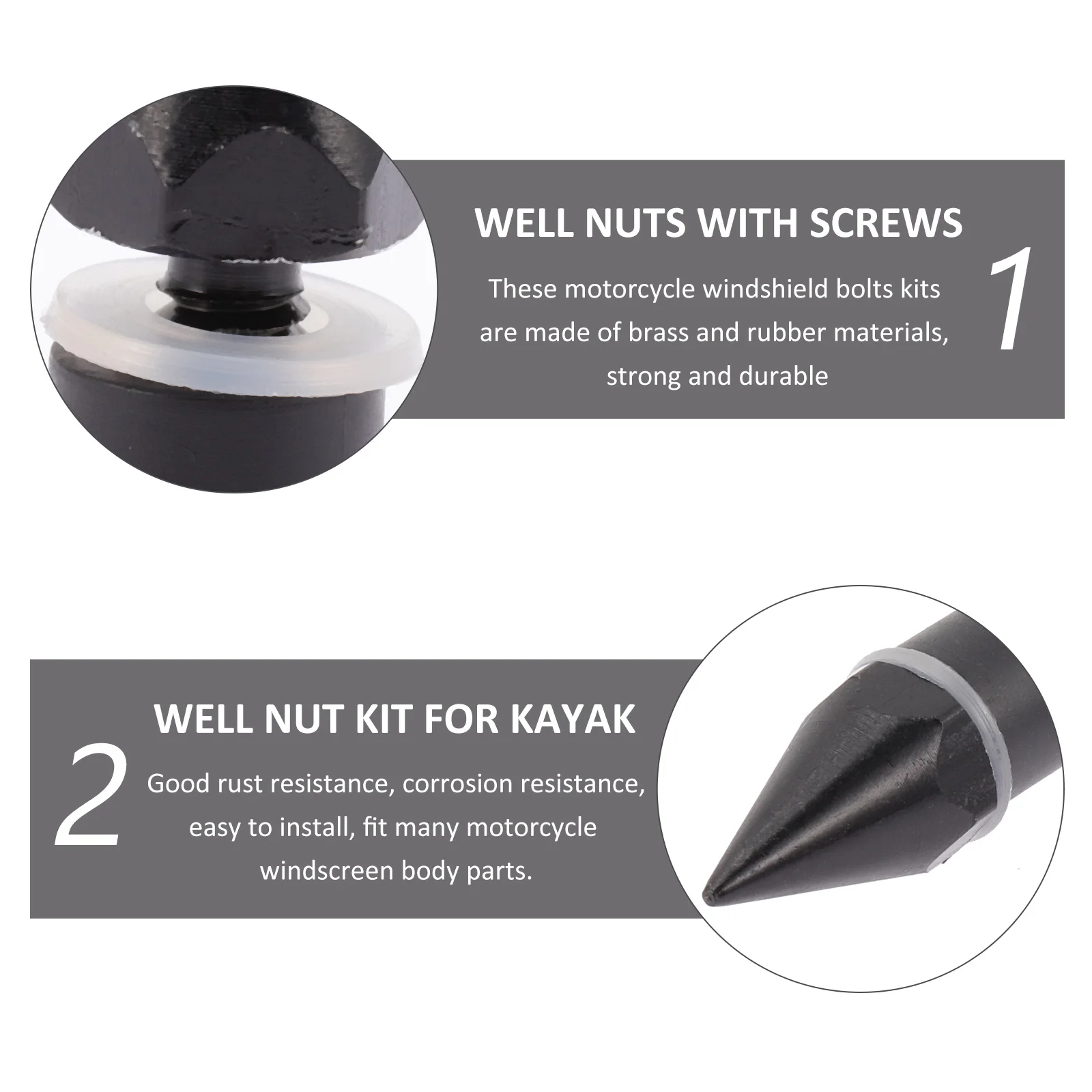 

10Pcs Motorcycle Windshield Screws Spike Style 5mm Bolts High Strength Aluminum Alloy Windshield Fasteners for Scooters