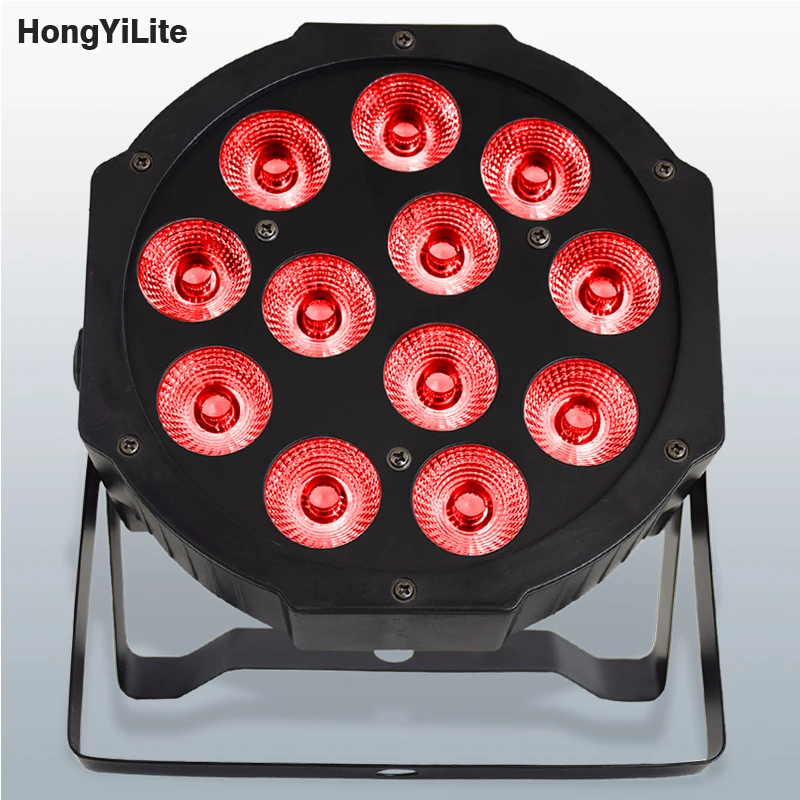 Led Plat Par Stage Lighting 12X12W Rgbw Sound Effect For DJ Disco Party Event  Activity Show By Dmx512 Control Fast Shipping