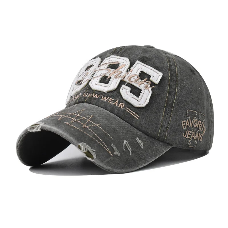 

Men's Women's Washed Cotton Retro Baseball Cap 1985 Embroidery Jeans Hats Vintage Snapback Hats Durable Worker Hat