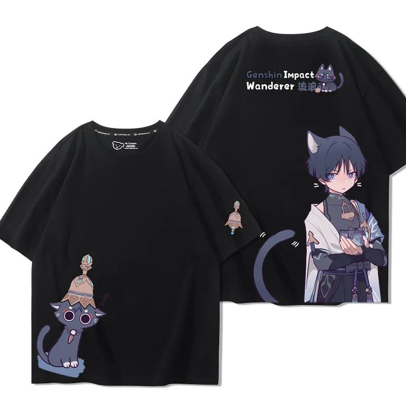 New Game Genshin Impact Tighnari Cosplay T-Shirt 3D Anime Cartoon t shirts Casual Harajuku Short Sleeve Y2k Tops Summer Clothing
