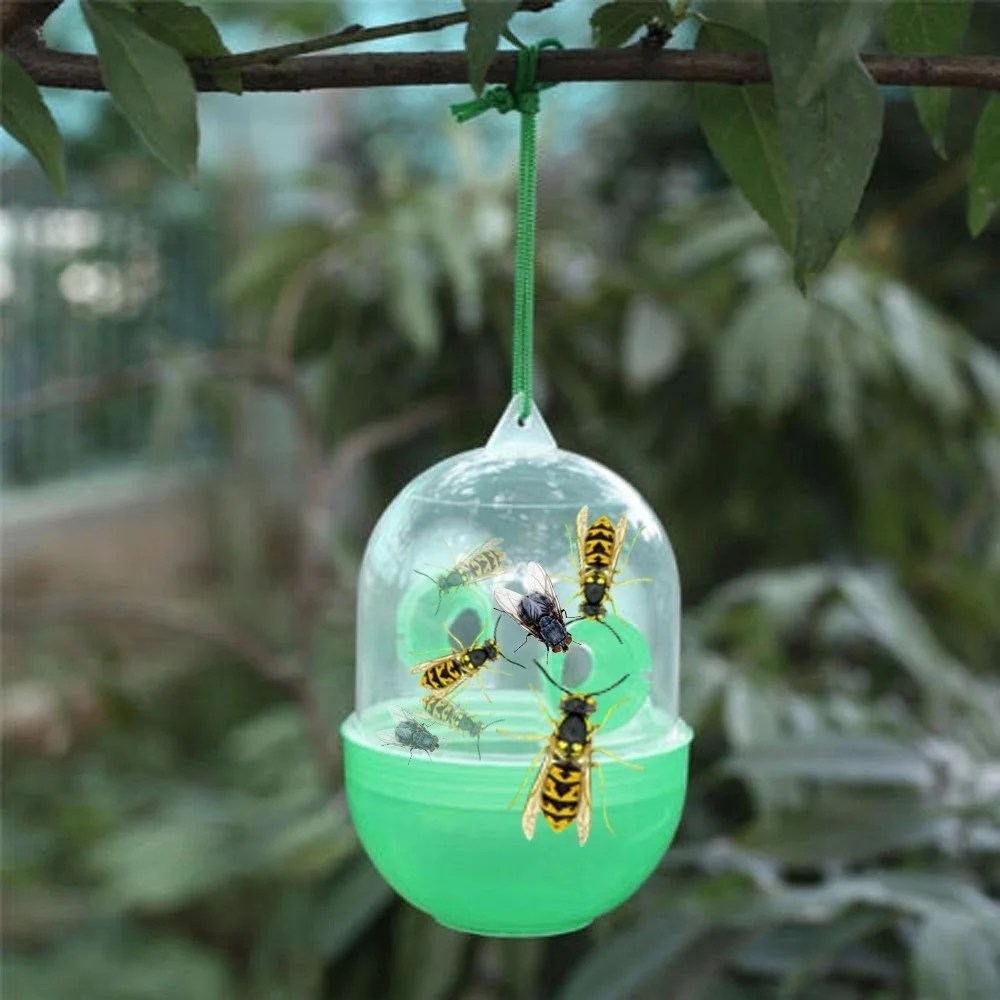 Reusable Outdoor Wasp Hanging Fly Trap Catcher Beekeeping Catcher Cage Equipment Tools for Wasps Bees Hornet Pest Control Garden