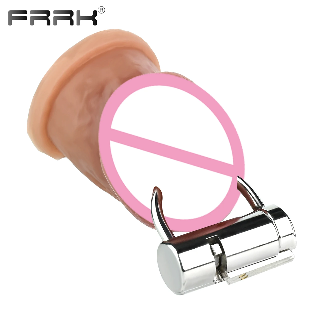 FRRK P.A. Metal Horizontal Piercing Lock Penis Restraint Sex Toys For Men Suits 3mm 4mm 5mm Penis Hole BDSM Sex Products Shop