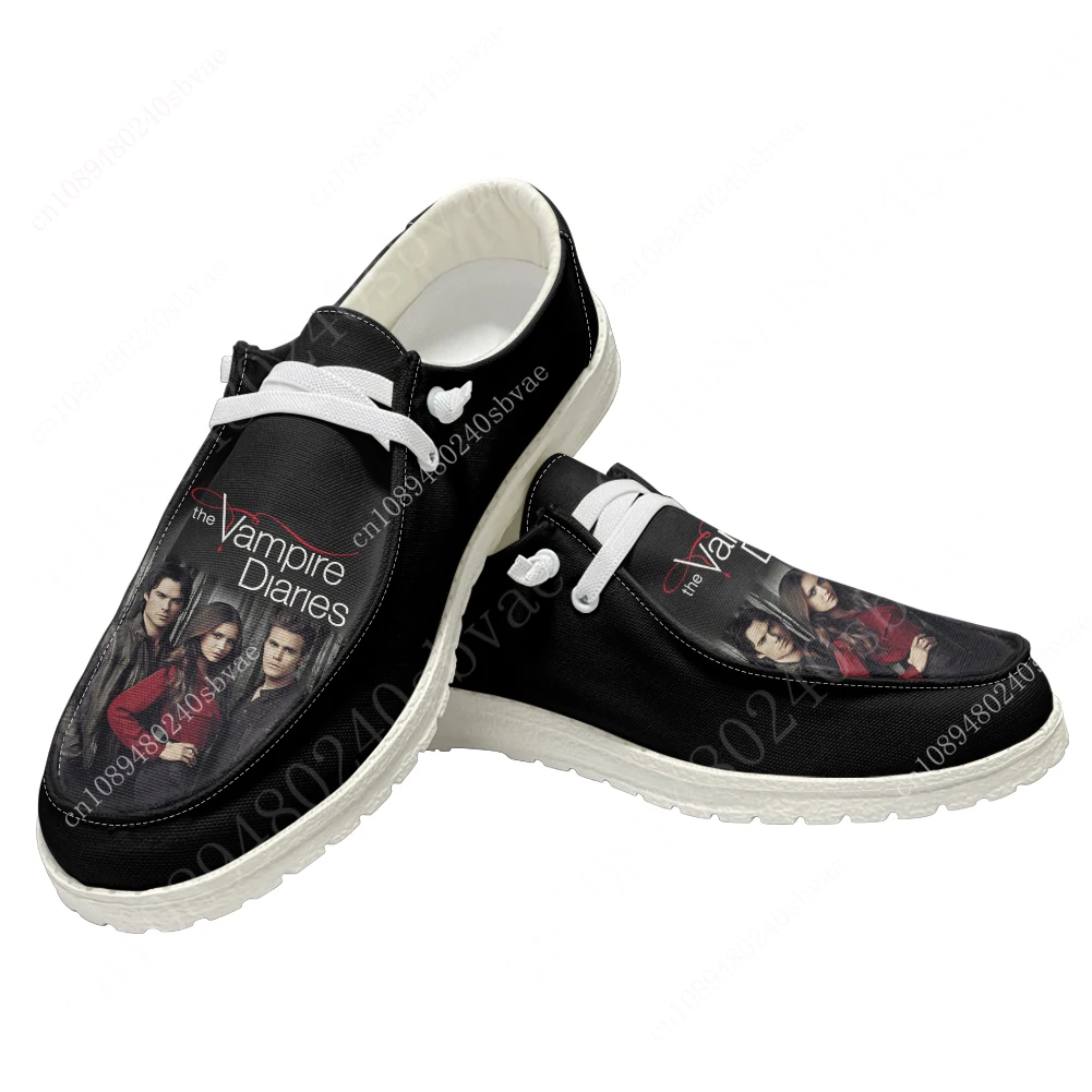 

The Vampire Diaries Damon Salvatore Men Woman Casual Flat Shoes Outdoor Sneakers Spring Summer Autumn Winter Custom Made Shoe