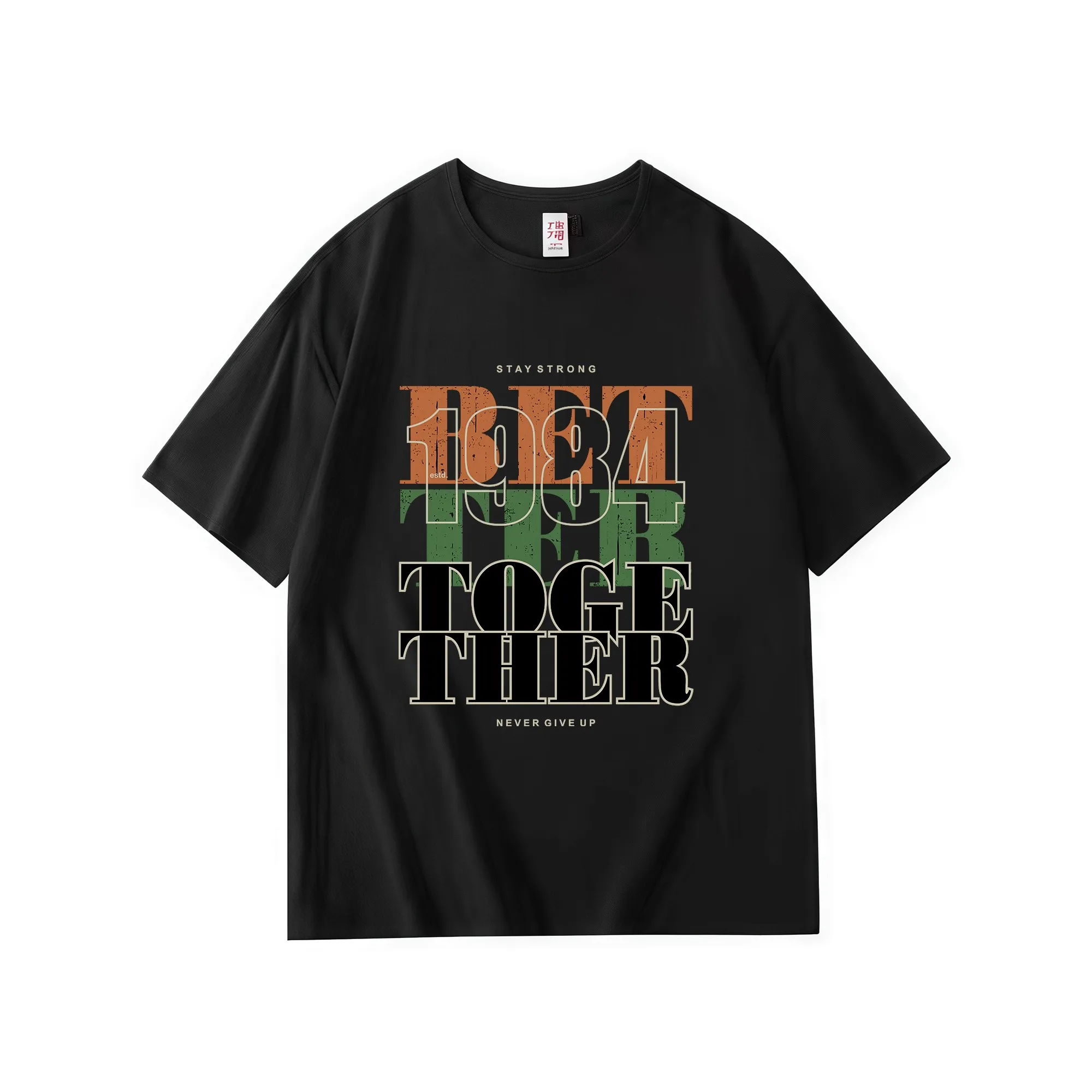 Camiseta de algodón con cuello redondo para hombre, camiseta informal con estampado gráfico Better Together, camisetas de manga corta para uso diario