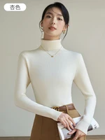 Turtleneck Sweater Women's Autumn and Winter Plush Bottoming Shirt with Stacked Collar Integrated Plush Warm Knitted Top 6
